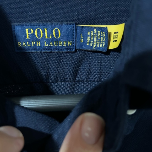 Ralph Lauren Polo Women’s Large Dark Blue/ Navy Button Down Long Sleeve Shirt - Picture 2 of 5